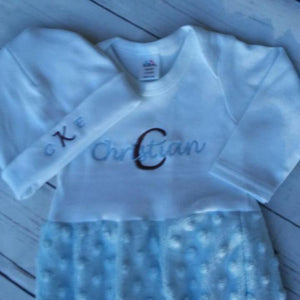Personalized Blue Baby Boy Coming Home Outfit